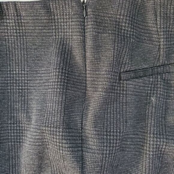 H&M Black and Dark Gray Plaid Mid Rise Pants Size Medium - Picture 9 of 13